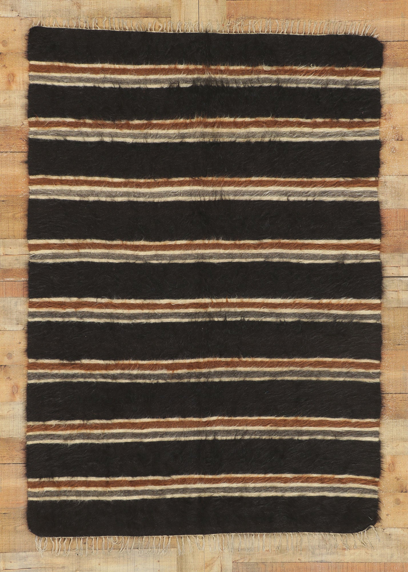 4 x 6 Turkish Angora Wool Kilim Rug 53857