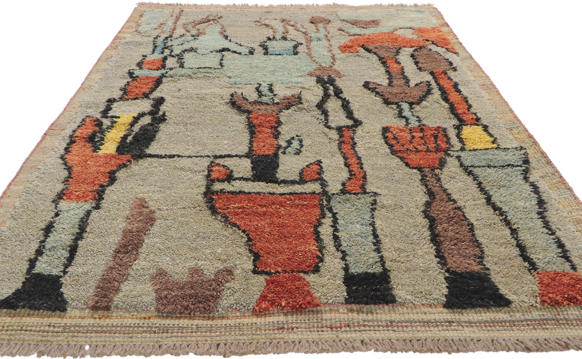 4 x 7 Moroccan High-Low Rug 80713