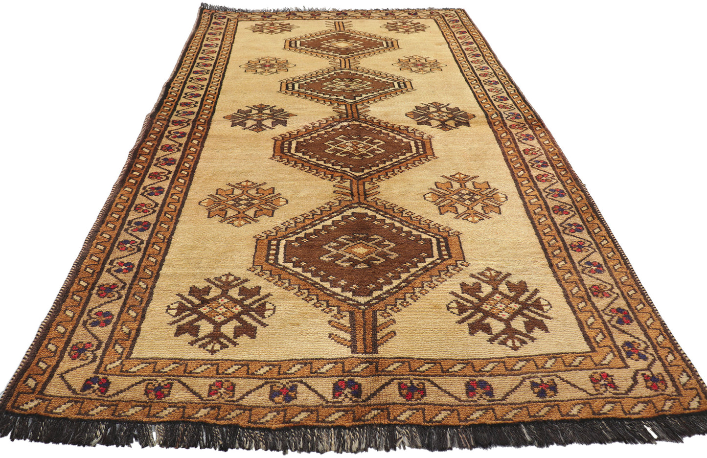 4 x 7 Vintage Persian Shiraz Rug 75052