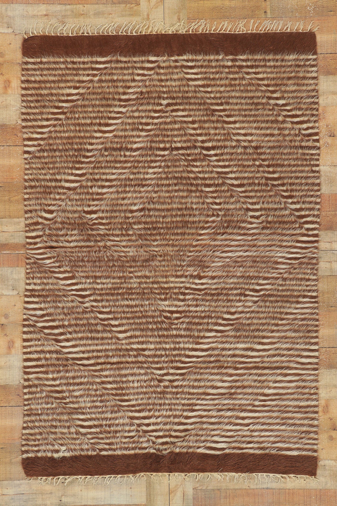 4 x 7 Turkish Angora Wool Kilim Rug 53845