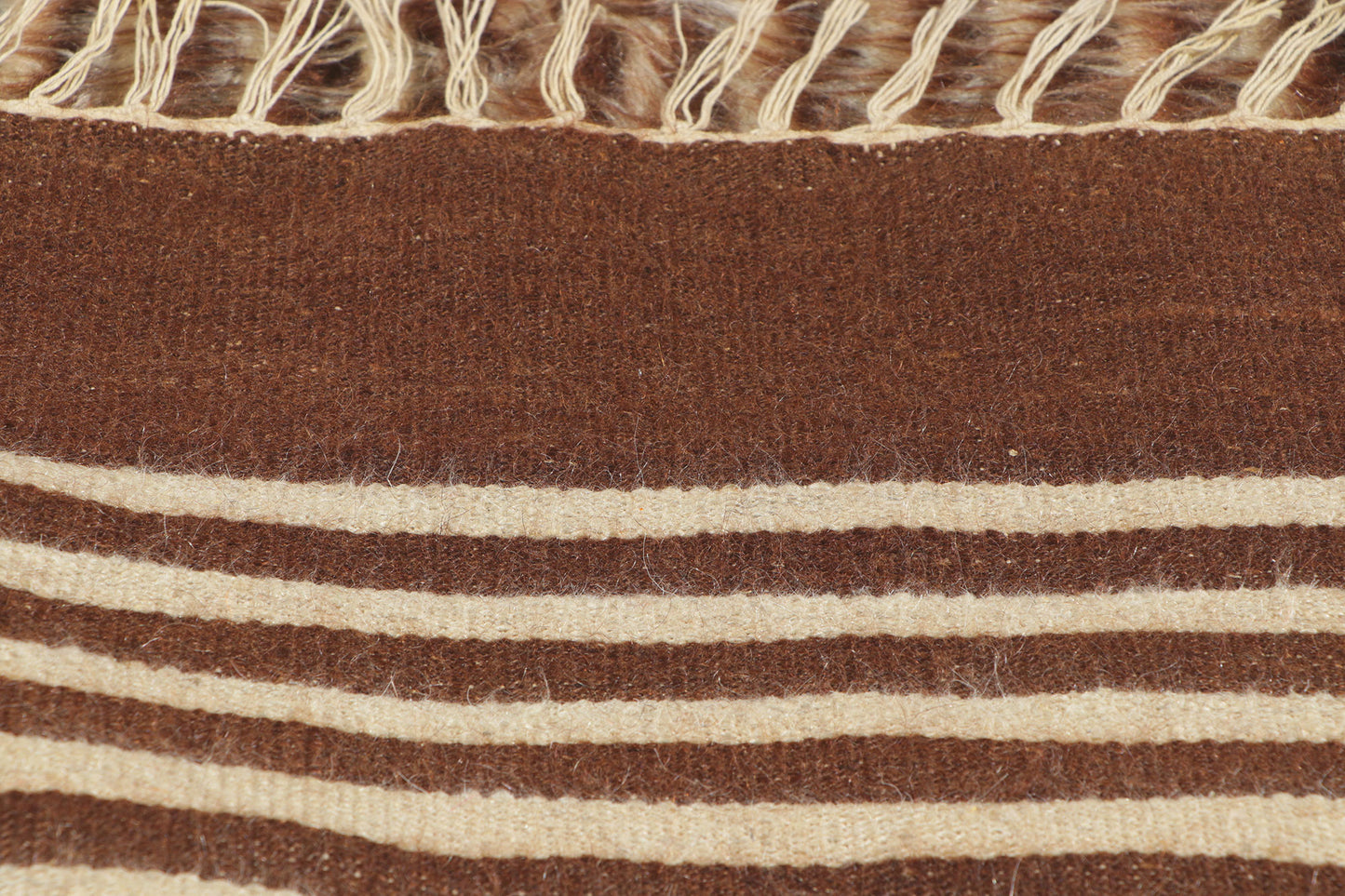 4 x 7 Turkish Angora Wool Kilim Rug 53845
