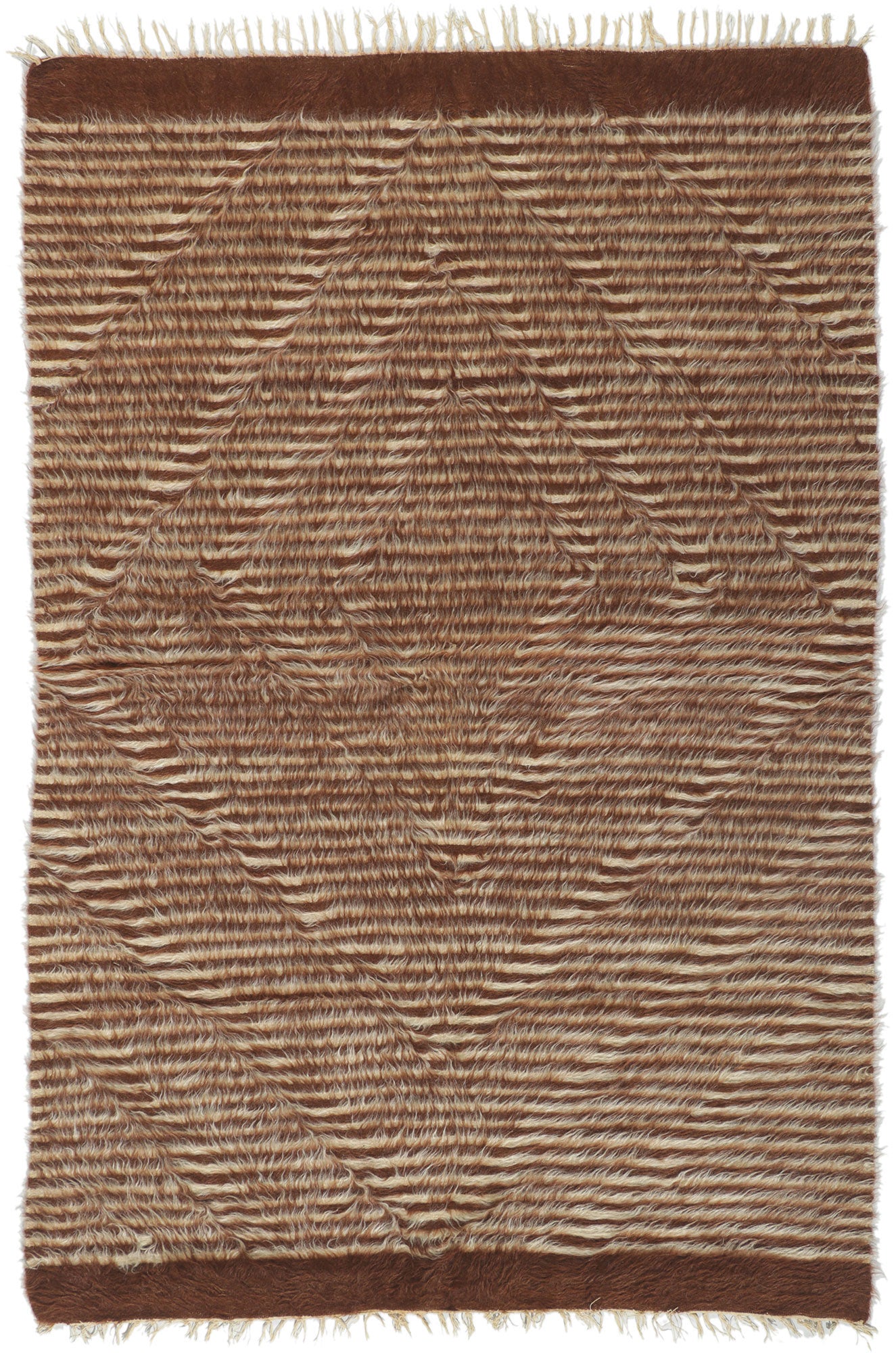 4 x 7 Turkish Angora Wool Kilim Rug 53845