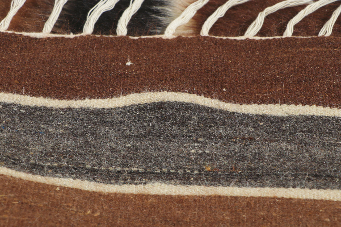 4 x 7 Turkish Angora Wool Kilim Rug 53858