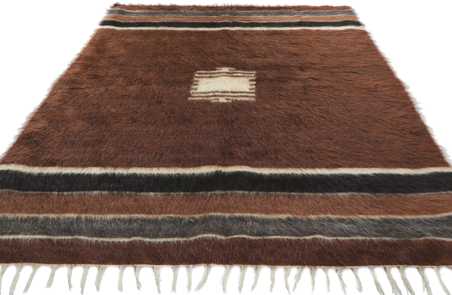 4 x 7 Turkish Angora Wool Kilim Rug 53858