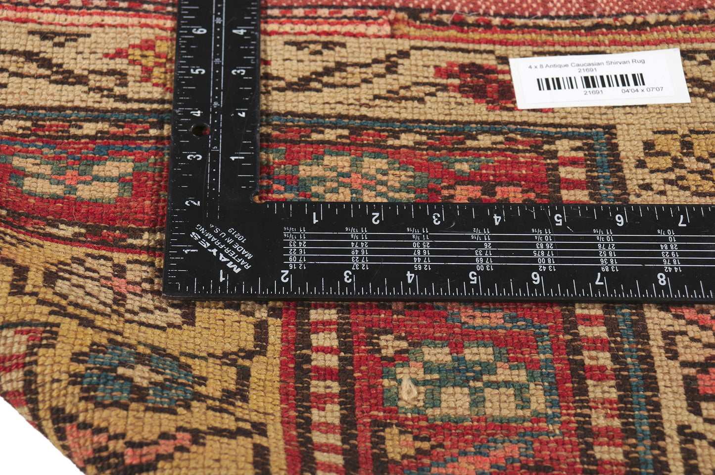 4 x 8 Antique Caucasian Shirvan Rug 21691