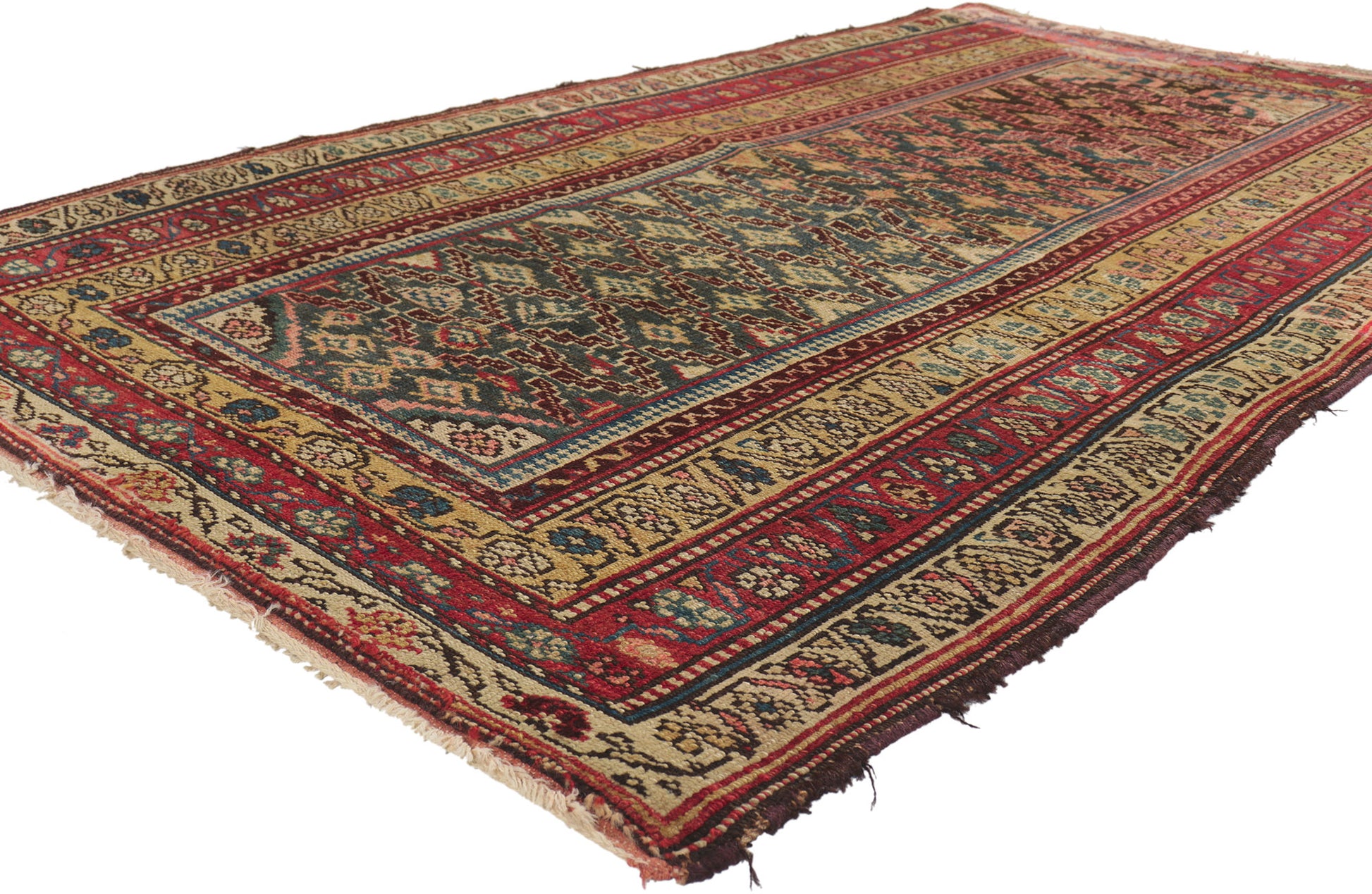 4 x 8 Antique Caucasian Shirvan Rug 21691