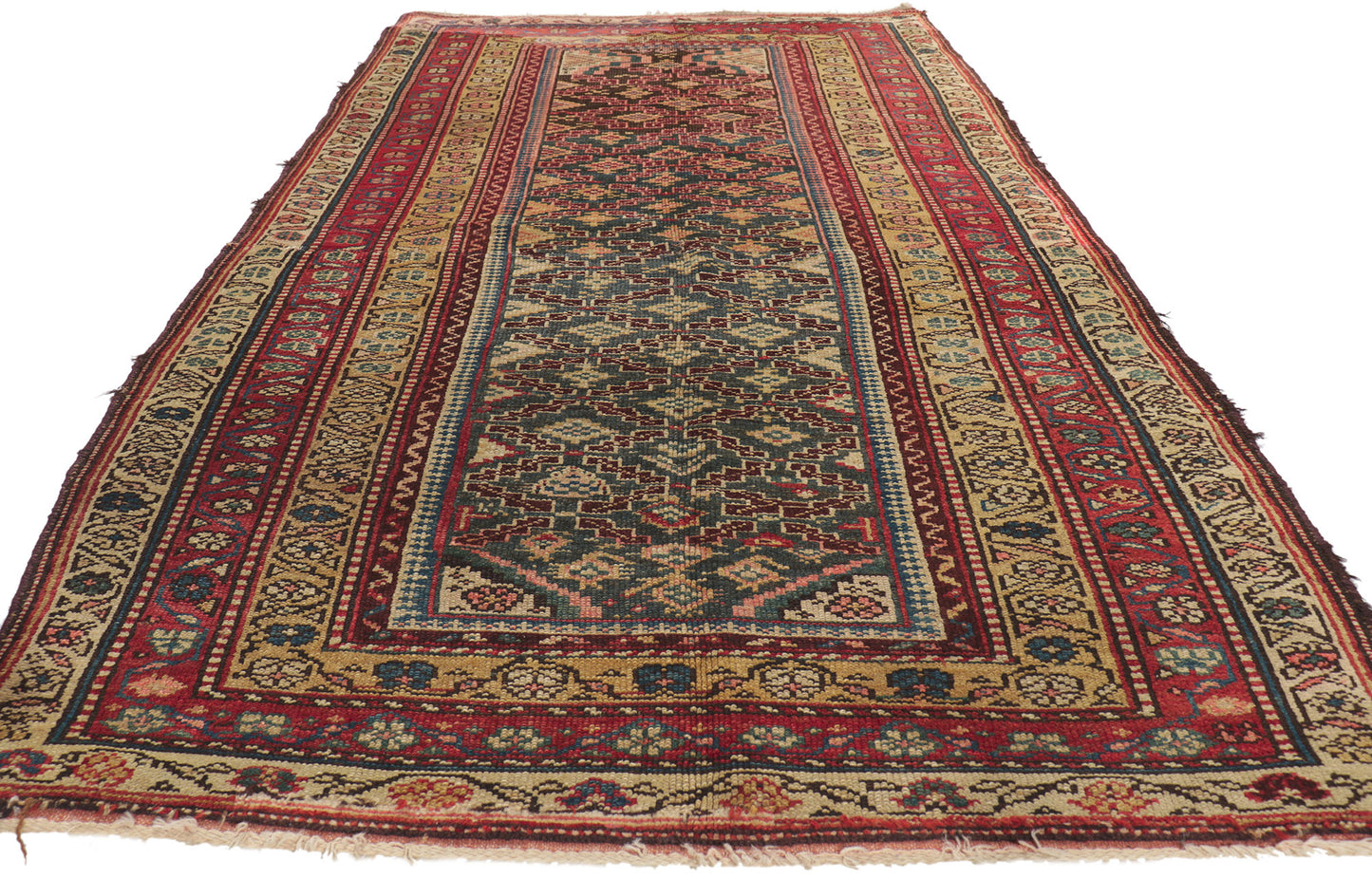 4 x 8 Antique Caucasian Shirvan Rug 21691