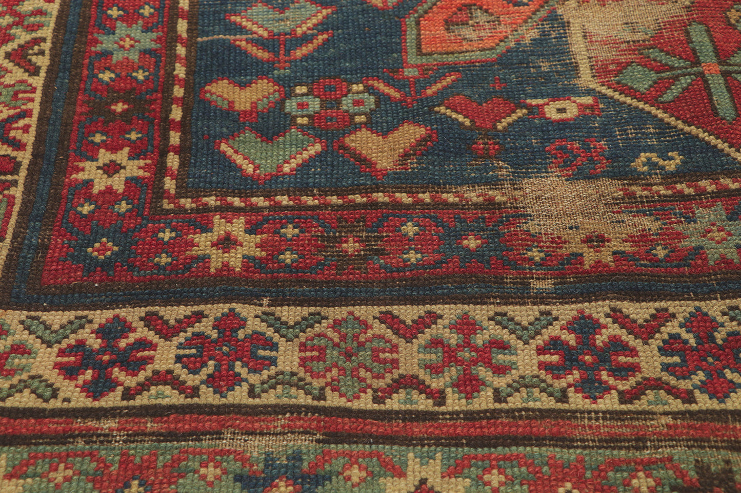 4 x 8 Antique Caucasian Kazak Runner 78312