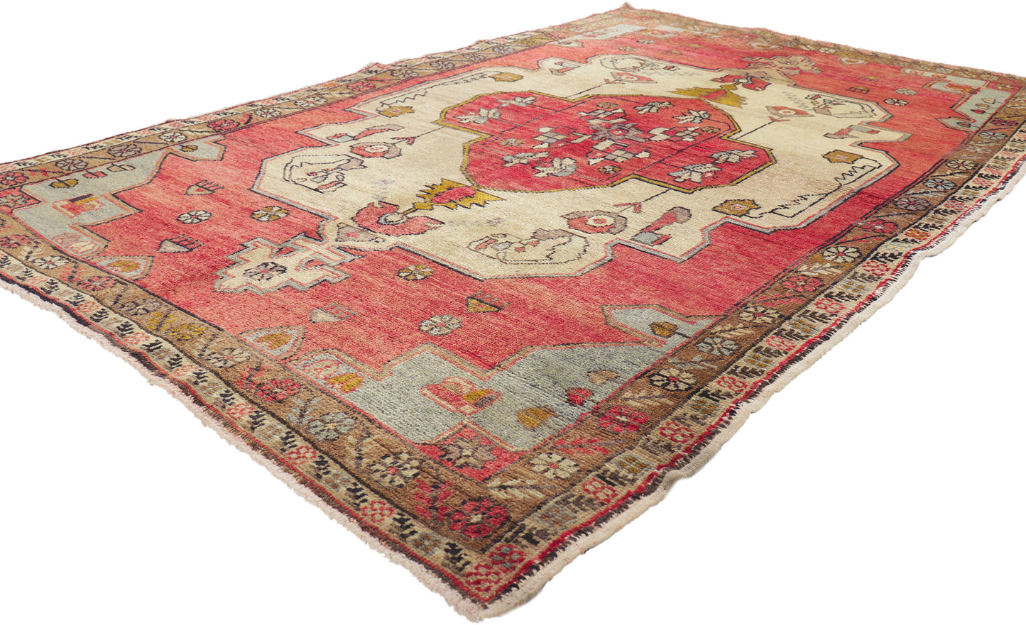 4 x 8 Antique Turkish Oushak Rug 50327