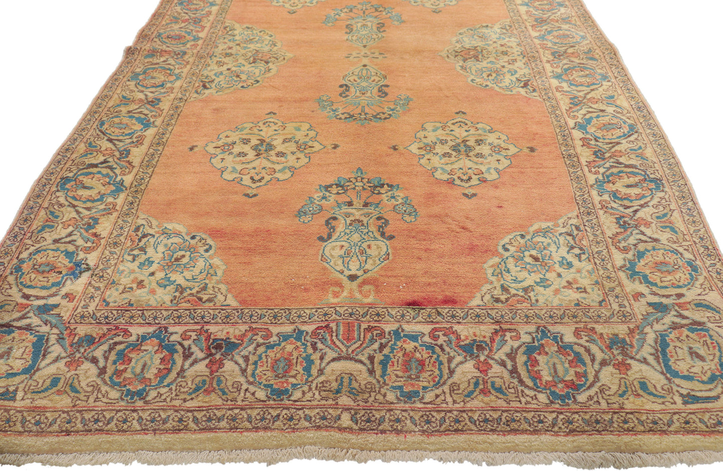 4 x 8 Vintage Persian Tabriz Rug 75204