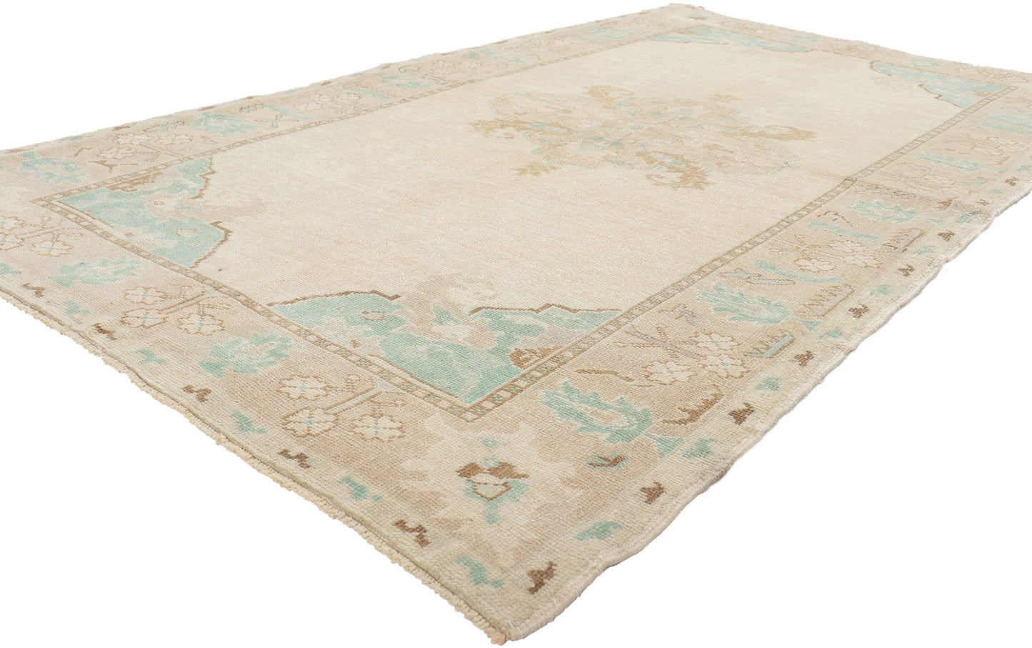4 x 8 Vintage Turkish Oushak Rug 52972