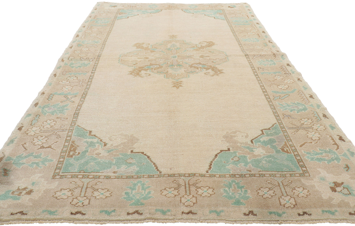 4 x 8 Vintage Turkish Oushak Rug 52972