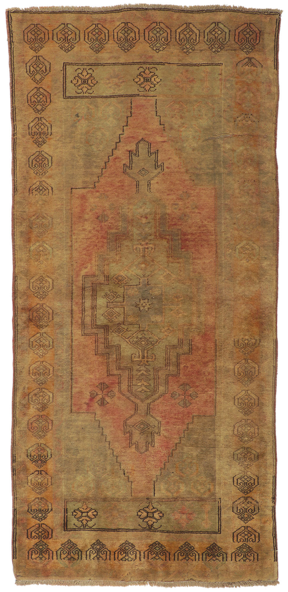 4 x 8 Vintage Turkish Oushak Rug 74114