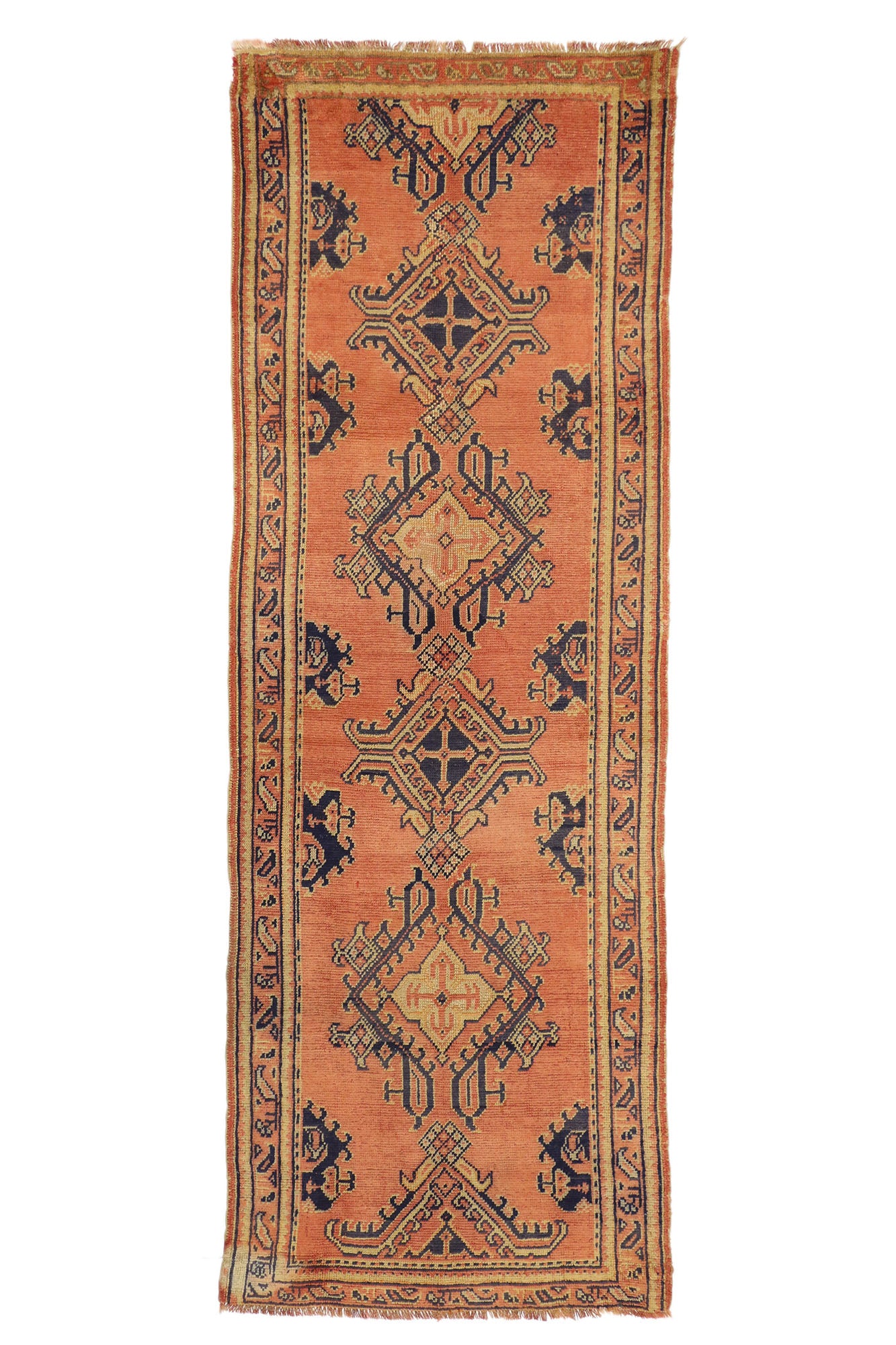 4 x 10 Vintage Turkish Oushak Rug 73611