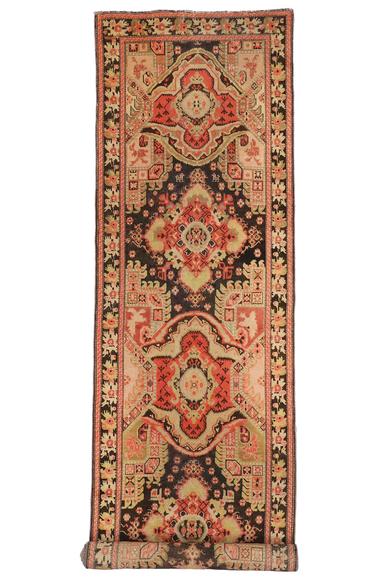 4 x 20 Antique Caucasian Karabagh Rug 74034