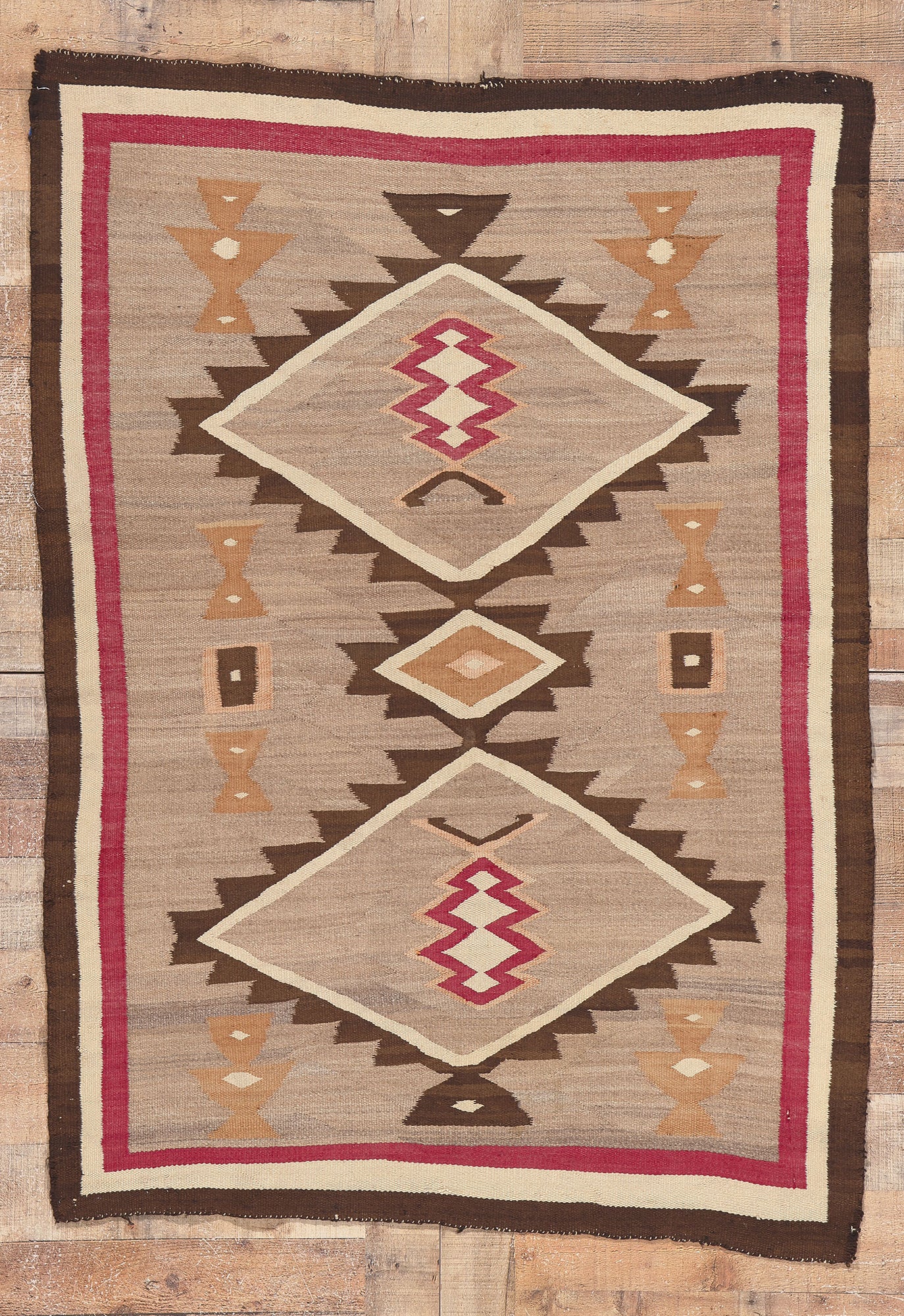 4 x 5 Antique Crystal Navajo Rug 78604
