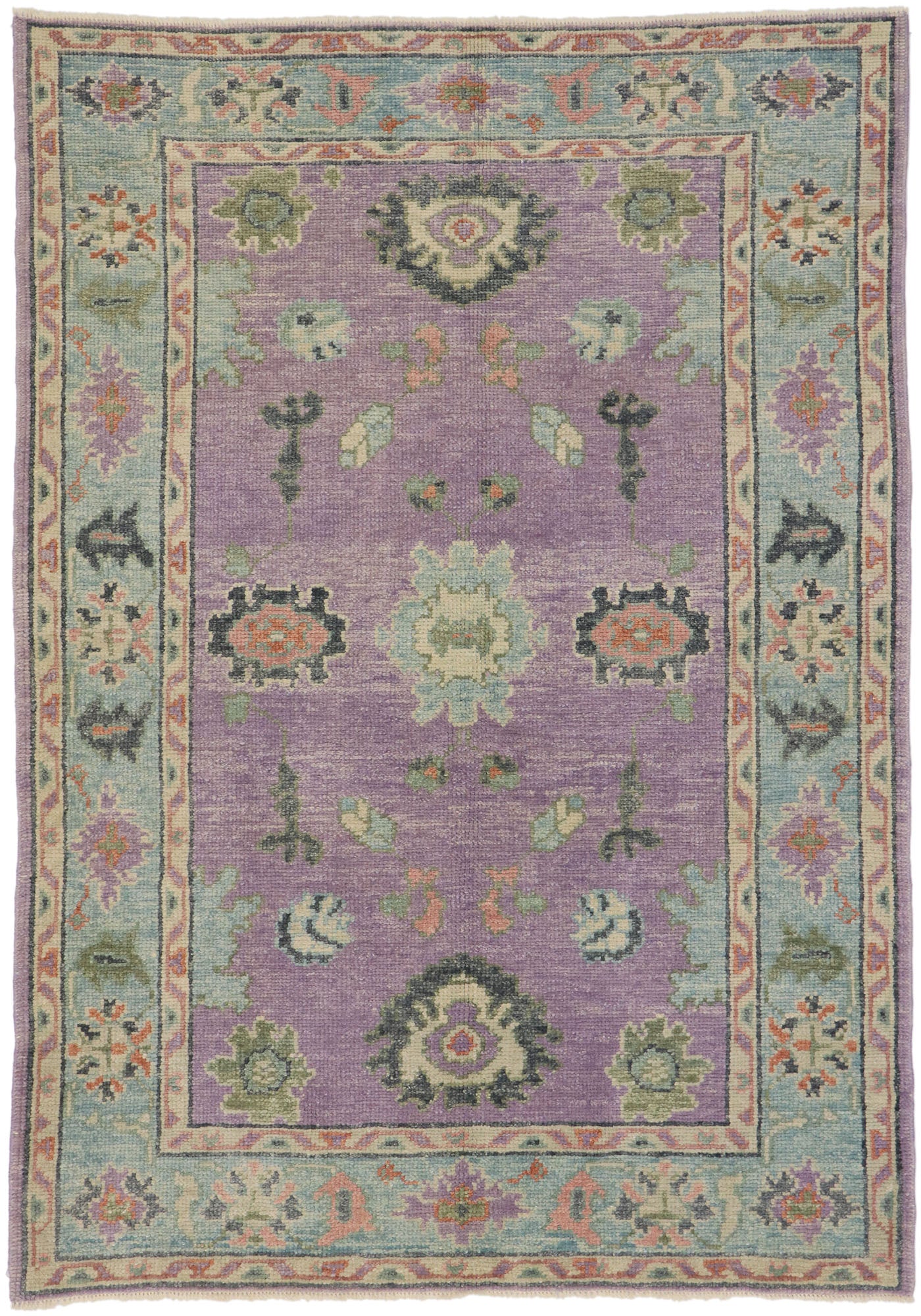 4 x 6 Colorful Turkish Oushak Rug 53380