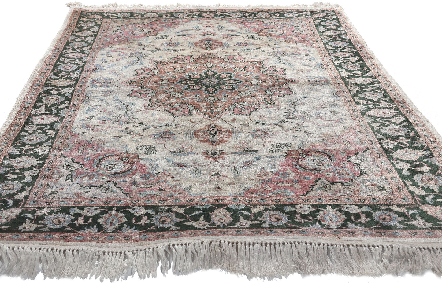 4 x 6 Vintage Indian Kashmir Rug 78545