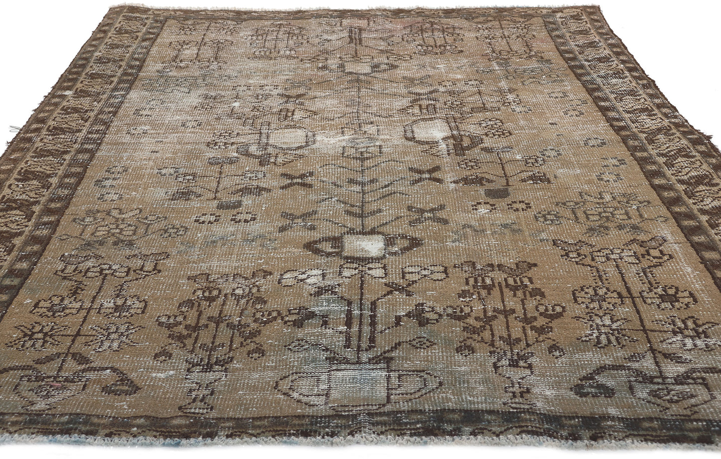4 x 6 Antique Persian Bakhtiari Rug 78572
