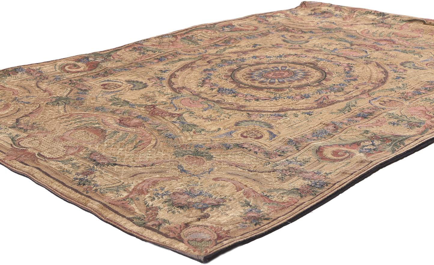 4 x 6 Vintage Aubusson Beljen Mills Tapestry 78682