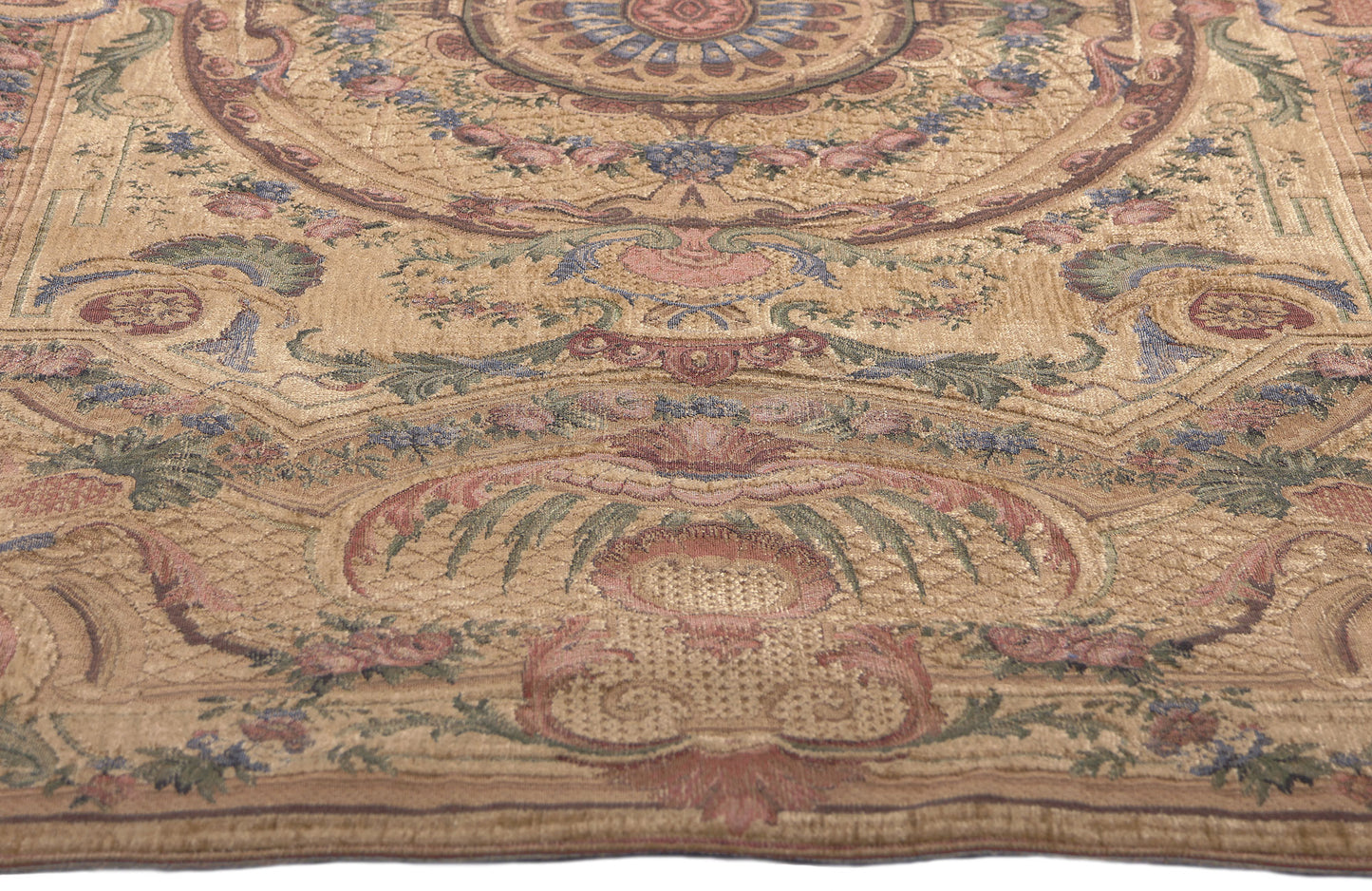 4 x 6 Vintage Aubusson Beljen Mills Tapestry 78682
