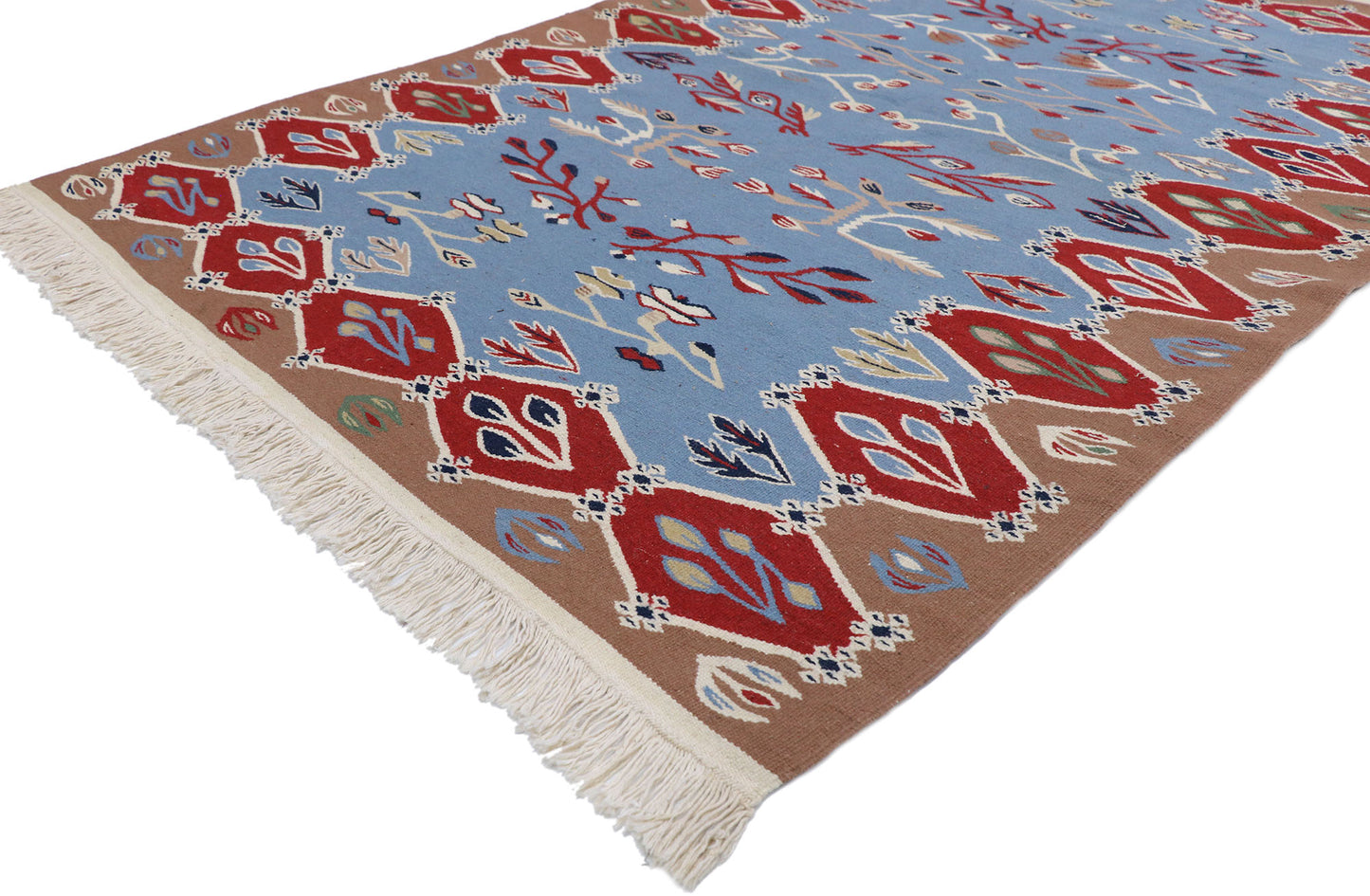 4 x 6 Vintage Oltenian Romanian Kilim Rug 78048