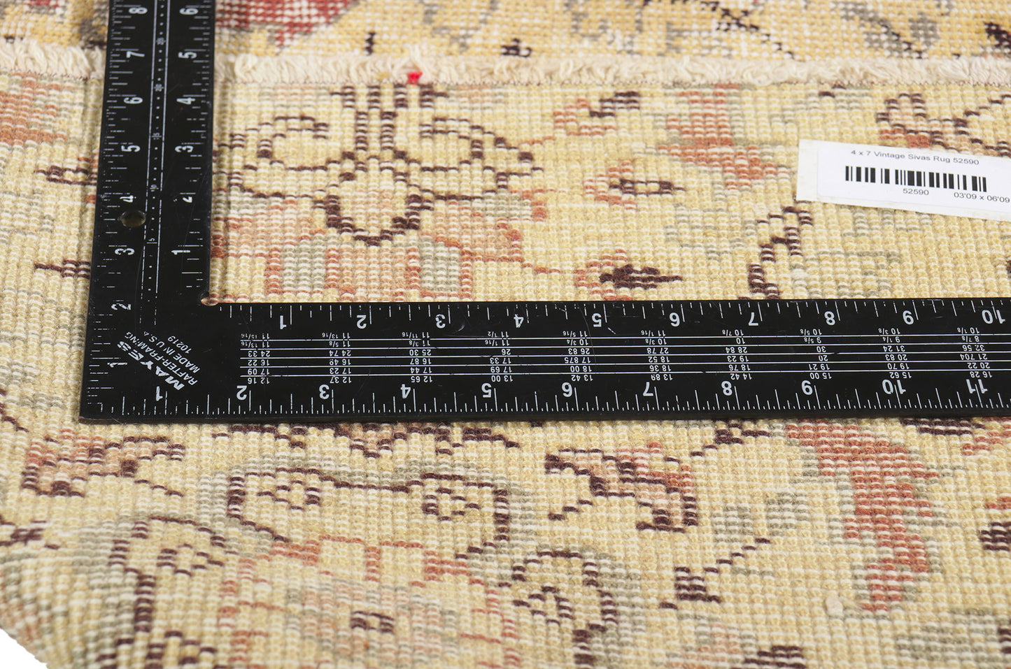 4 x 7 Vintage Turkish Sivas Rug 52590