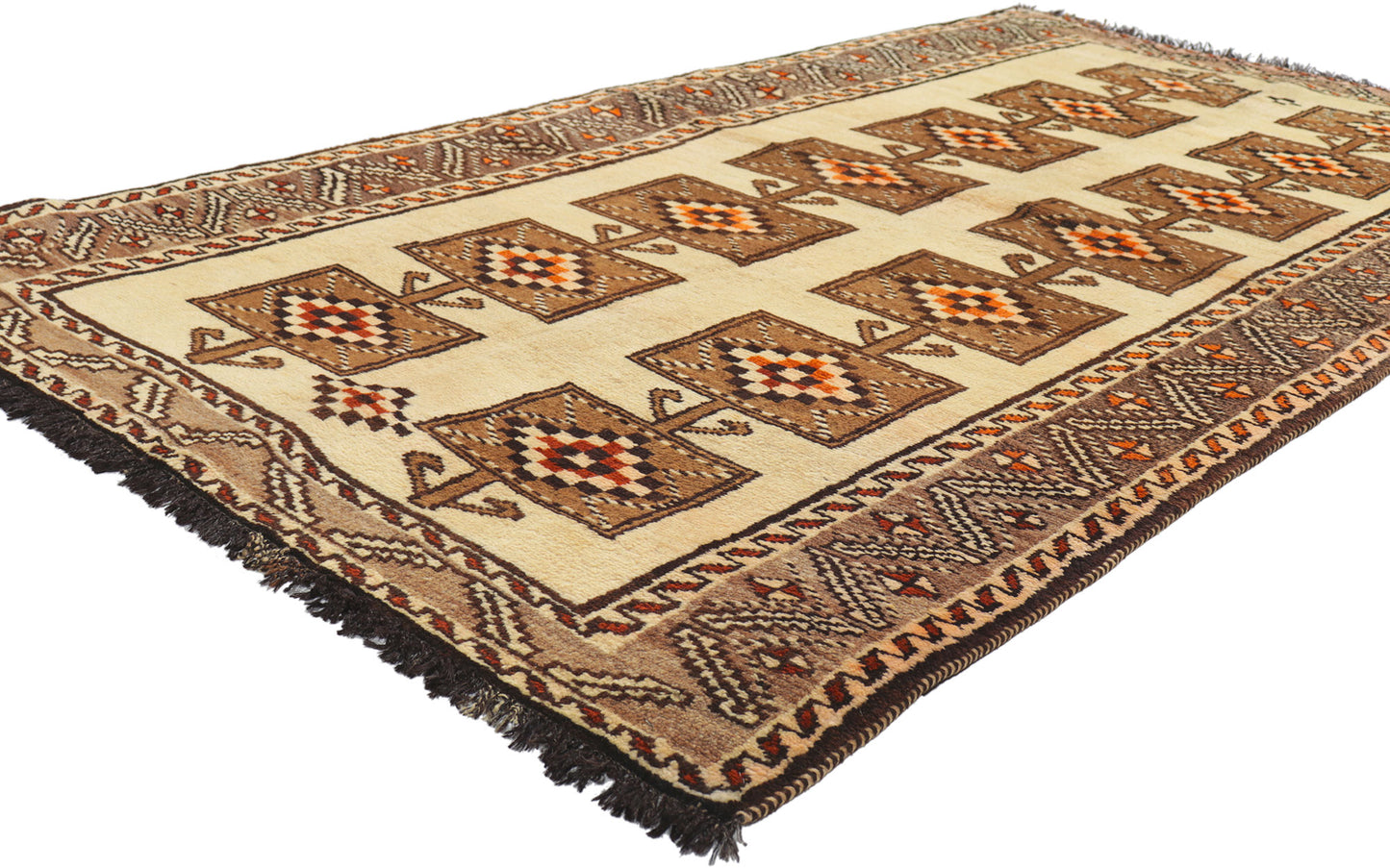 4 x 7 Vintage Persian Shiraz Rug 76548