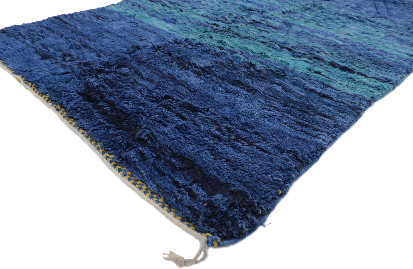 4 x 8 Modern Blue Beni Mrirt Moroccan Rug 21129