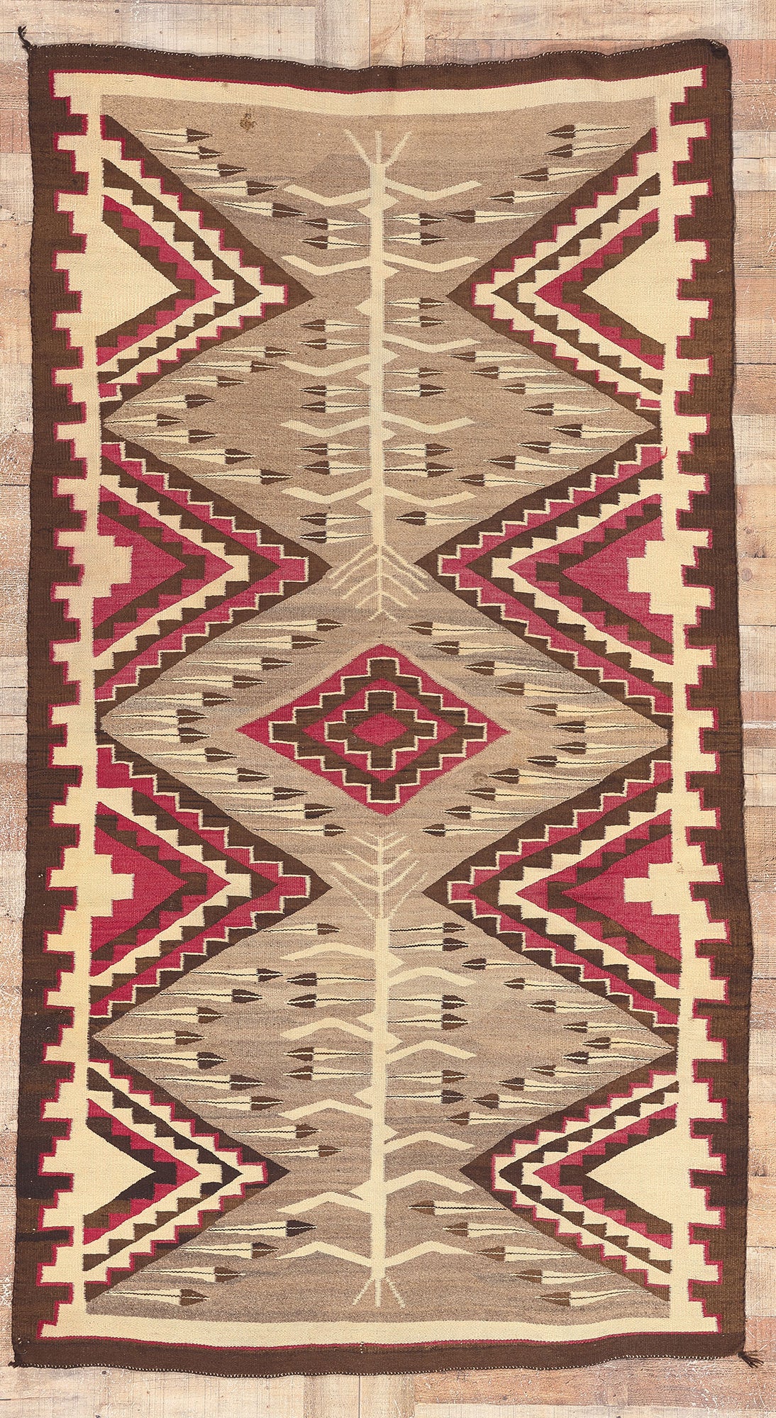 4 x 8 Antique Crystal Navajo Pictorial Rug 78560