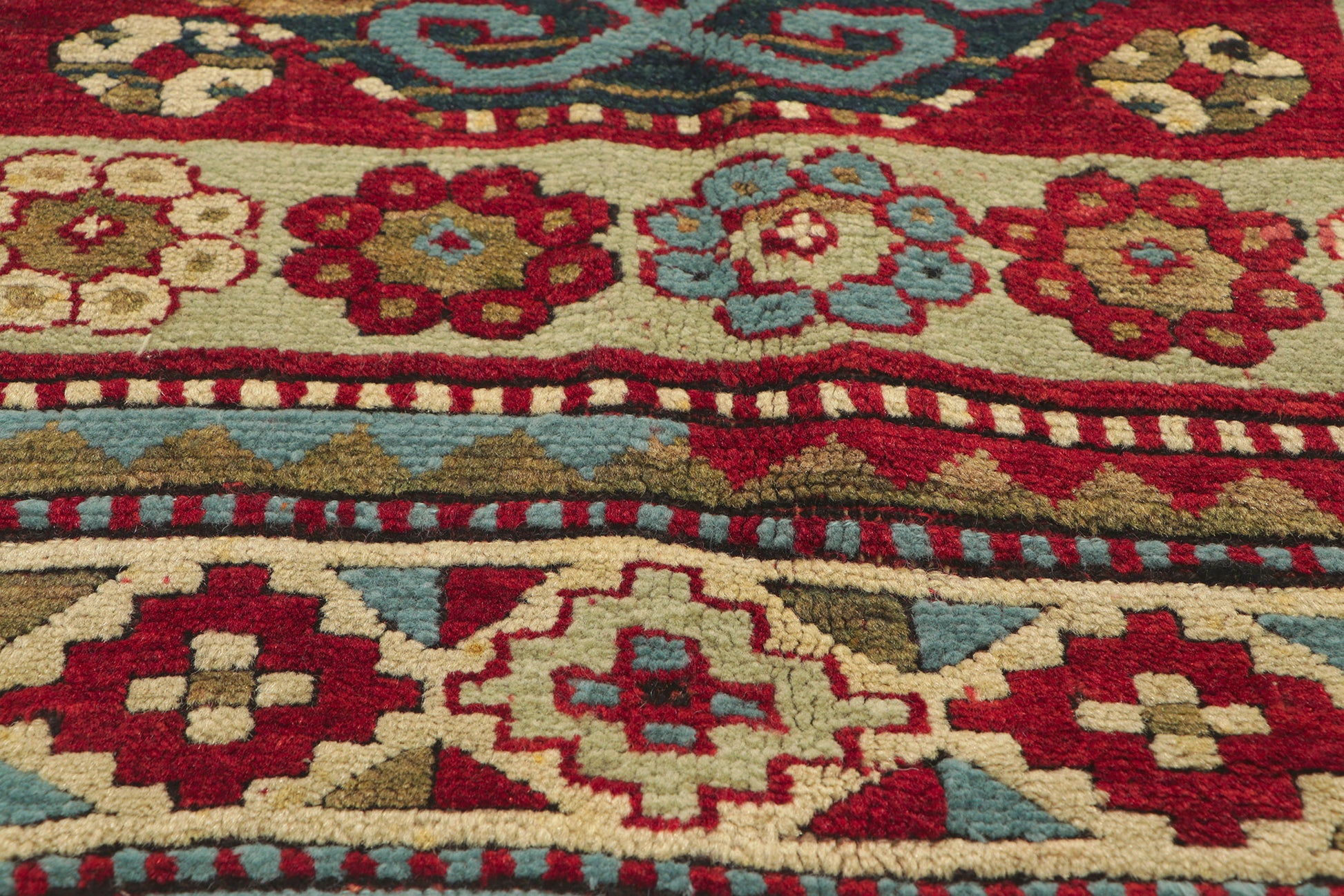 4 x 9 Antique Caucasian Kazak Rug 74292