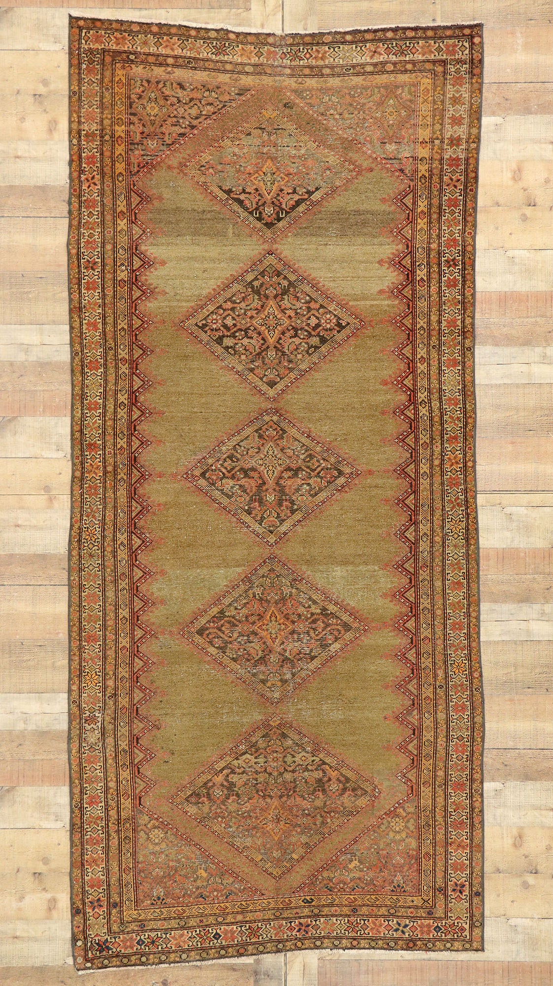 4 x 9 Antique Persian Malayer Rug 53062