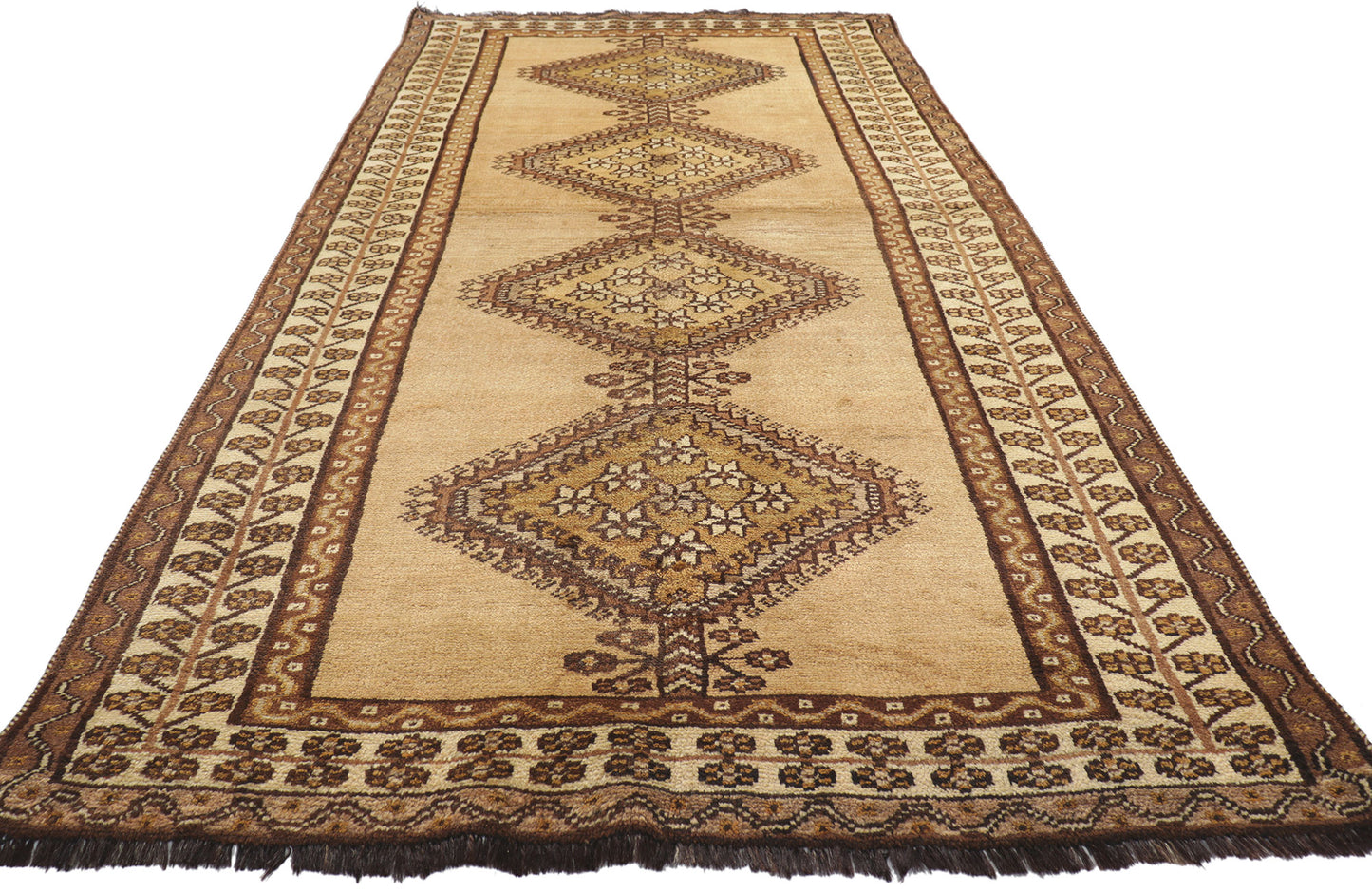 4 x 9 Vintage Persian Shiraz Rug 75056