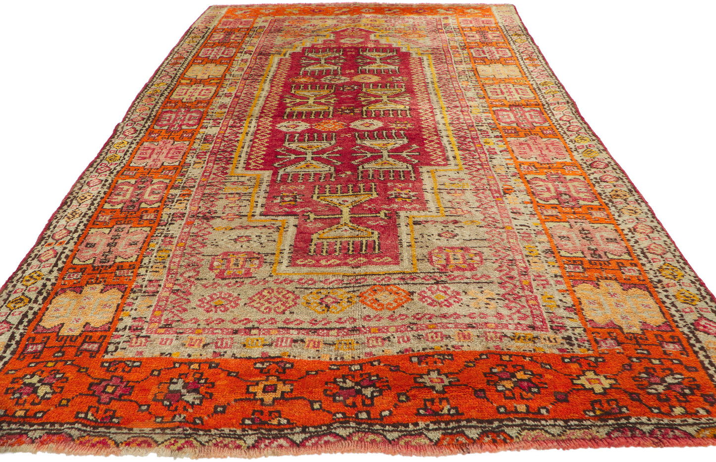 4 x 9 Vintage Turkish Oushak Rug 52442