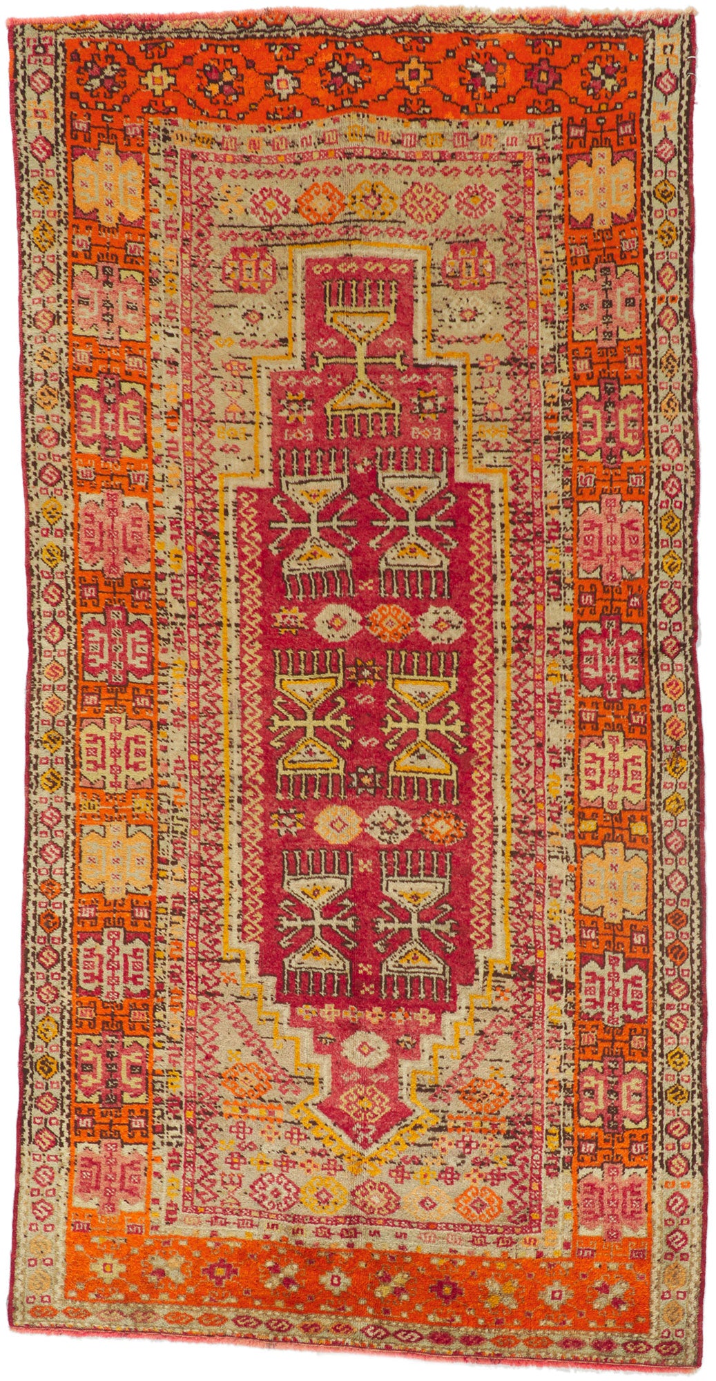 4 x 9 Vintage Turkish Oushak Rug 52442