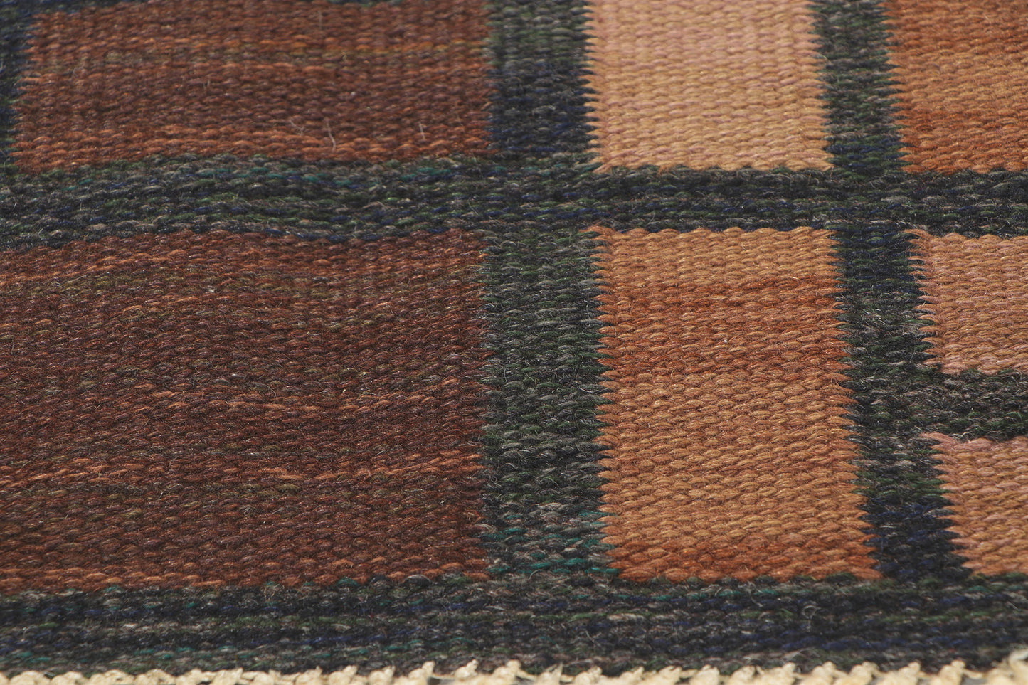 5 x 7 Irma Kronlund Vintage Swedish Rollakan Rug 78485