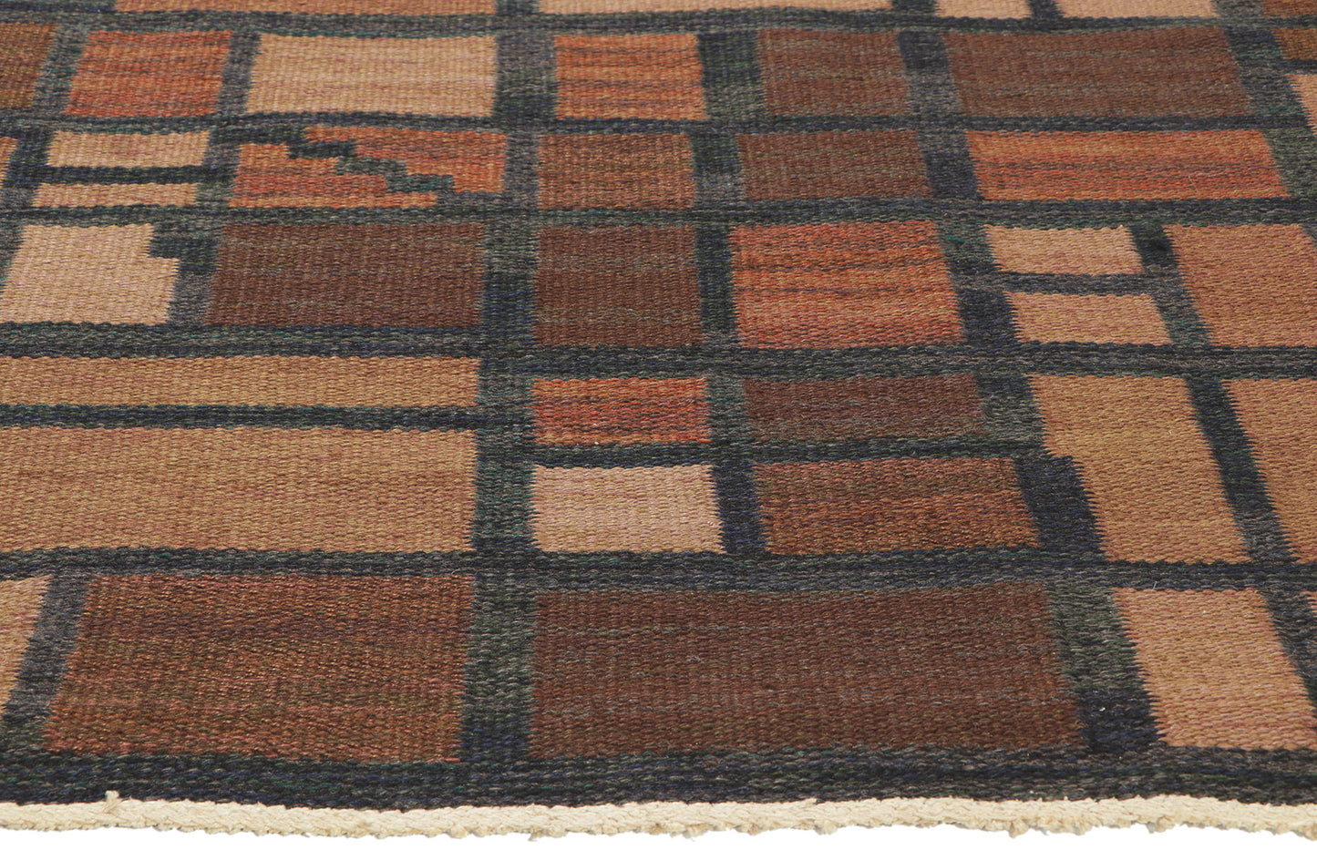 5 x 7 Irma Kronlund Vintage Swedish Rollakan Rug 78486