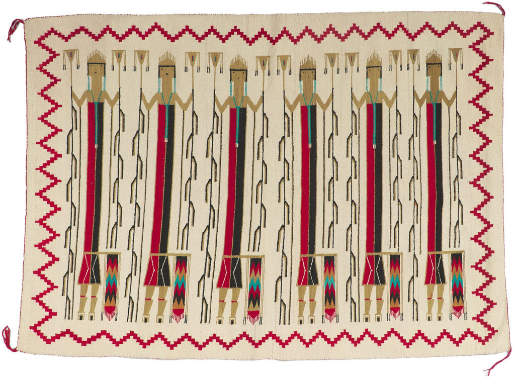 5 x 7 Vintage Yeibichai Navajo Rug 78502