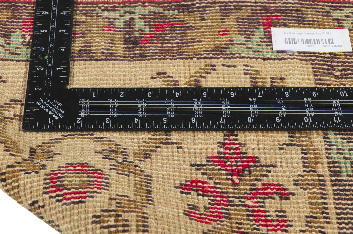 5 x 8 Vintage Turkish Oushak Rug 51671