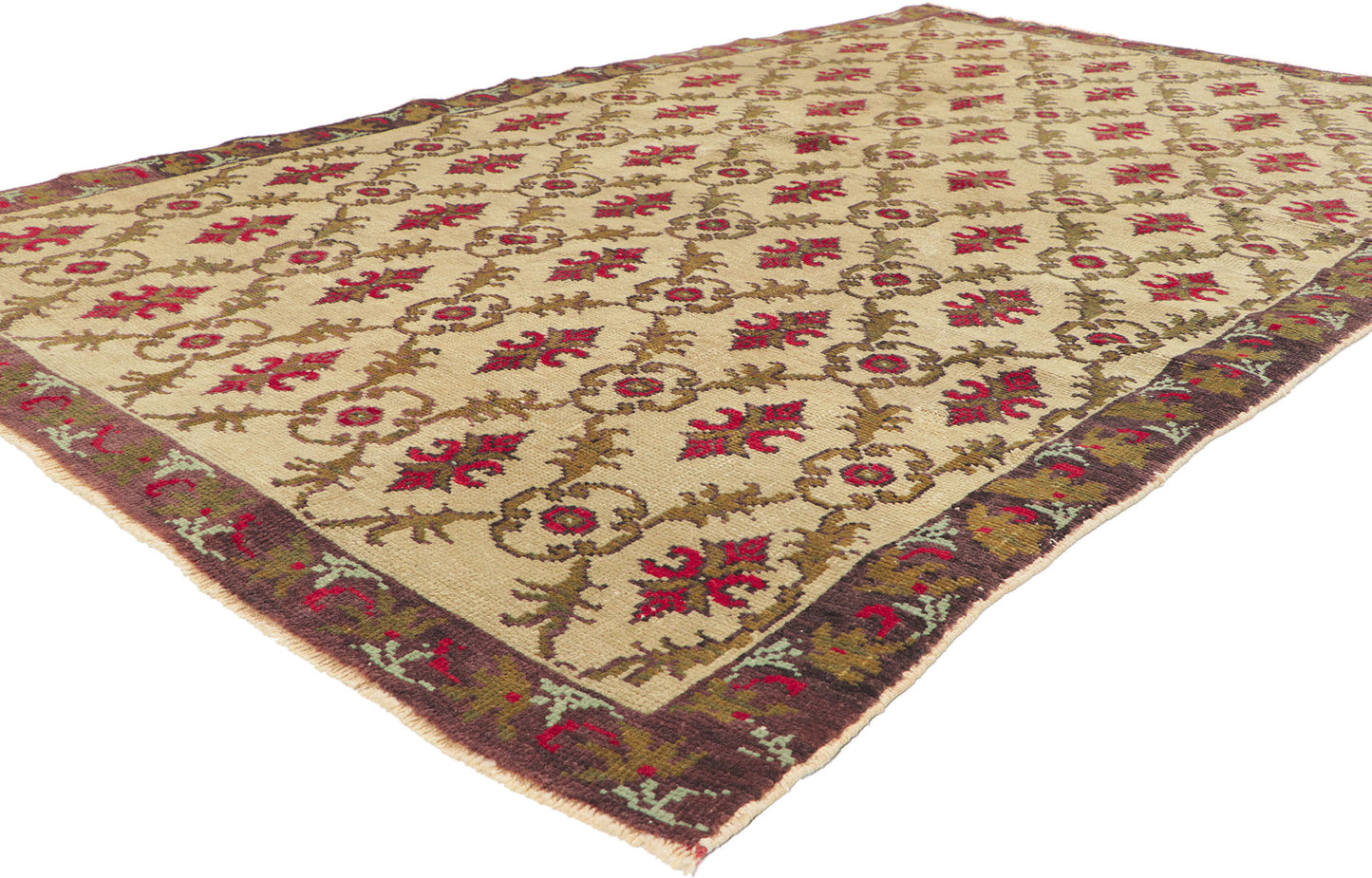 5 x 8 Vintage Turkish Oushak Rug 51671
