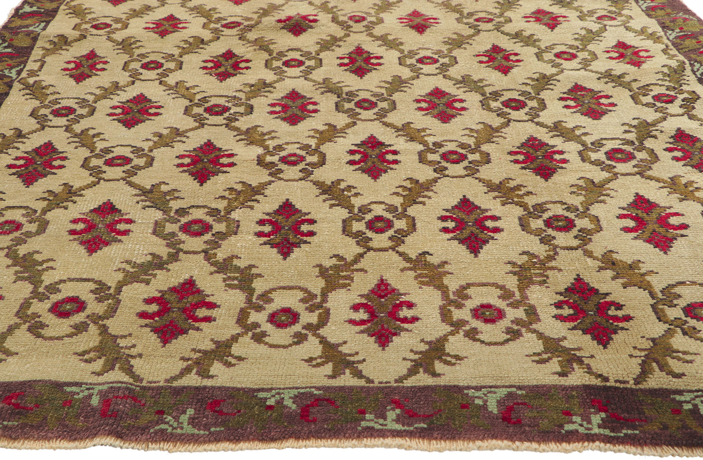 5 x 8 Vintage Turkish Oushak Rug 51671