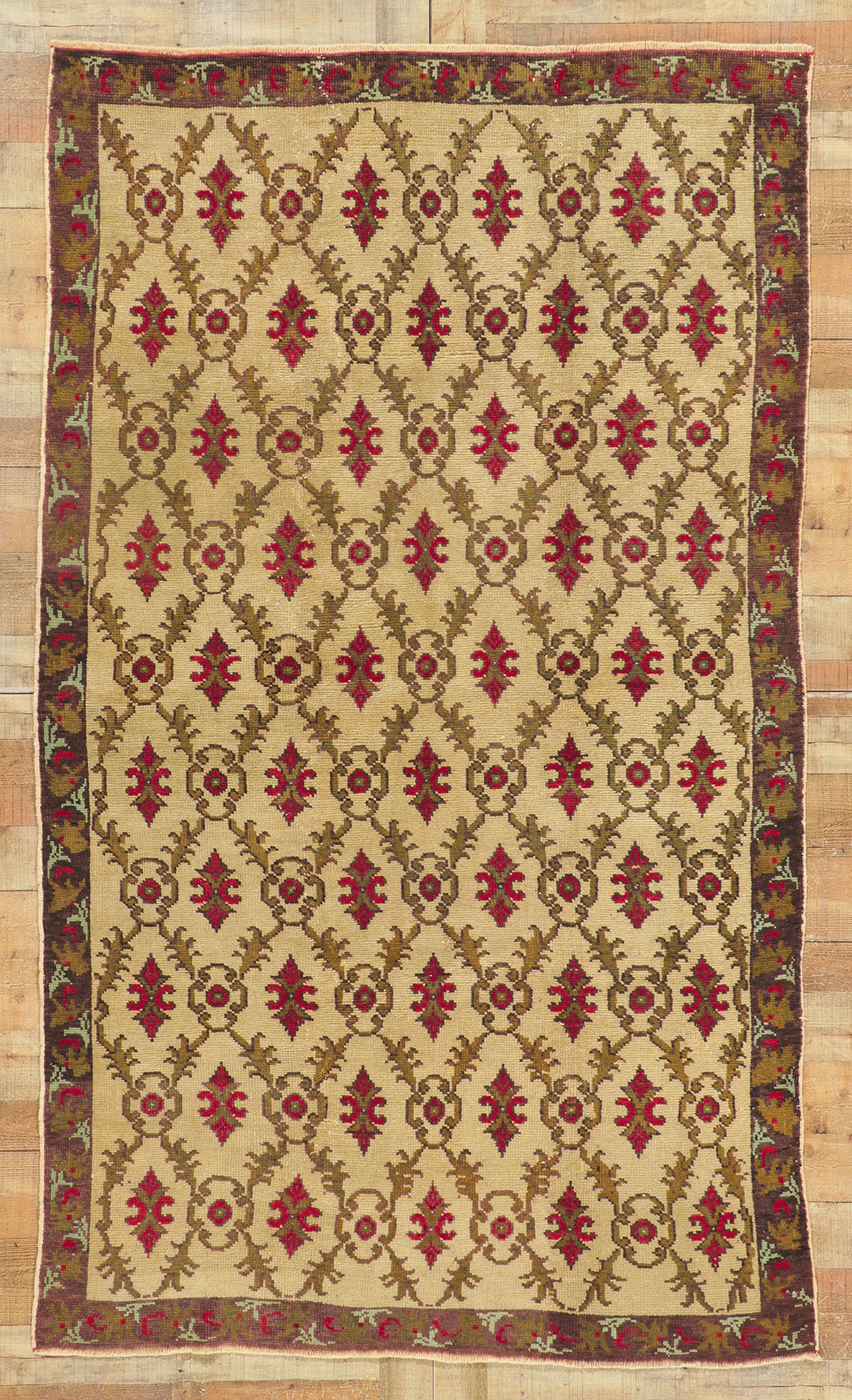 5 x 8 Vintage Turkish Oushak Rug 51671