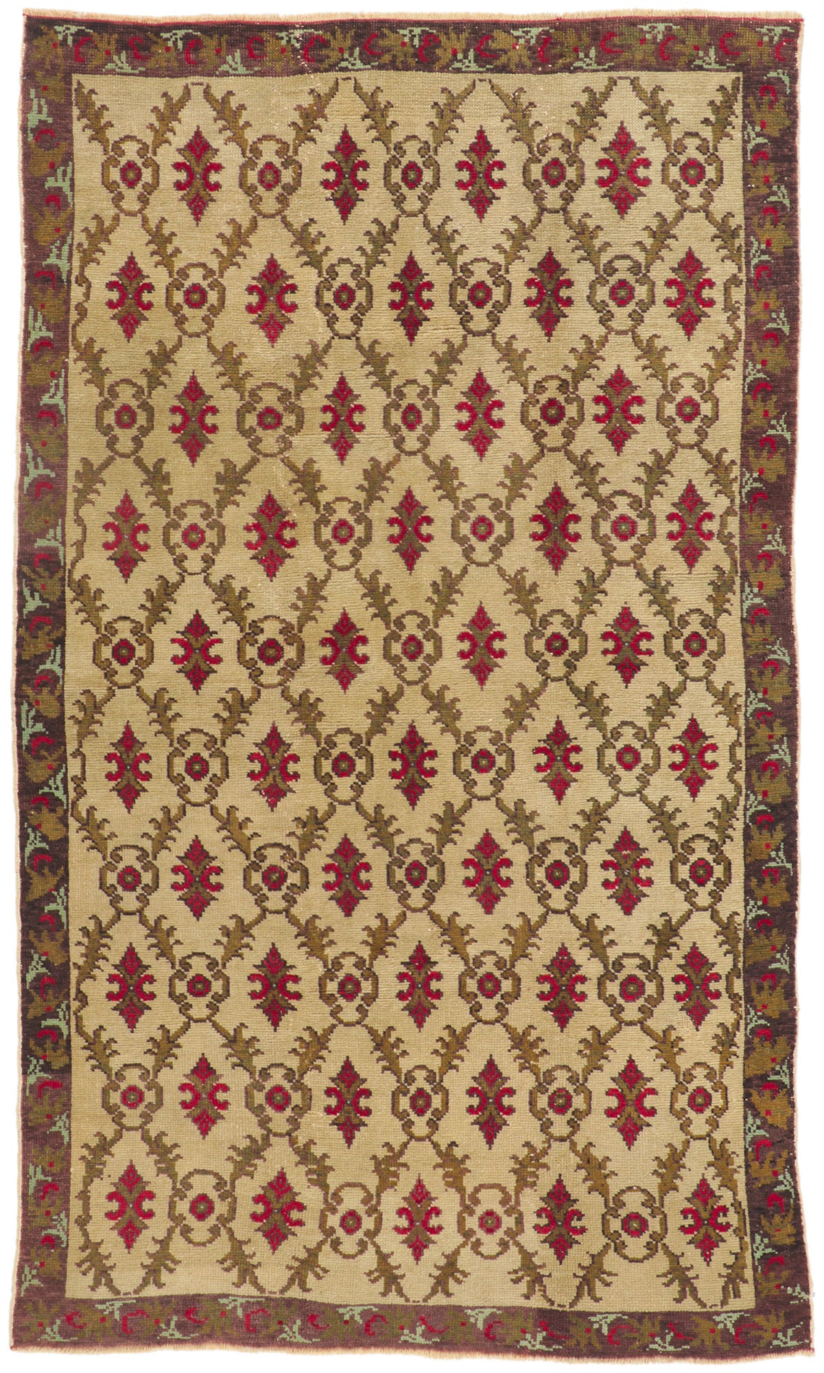 5 x 8 Vintage Turkish Oushak Rug 51671