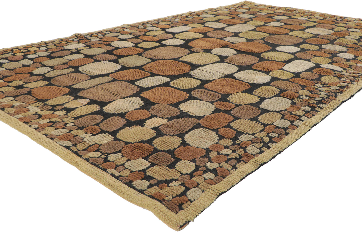 5 x 9 Vintage Swedish Relief Halv-Flossa Rug 78491