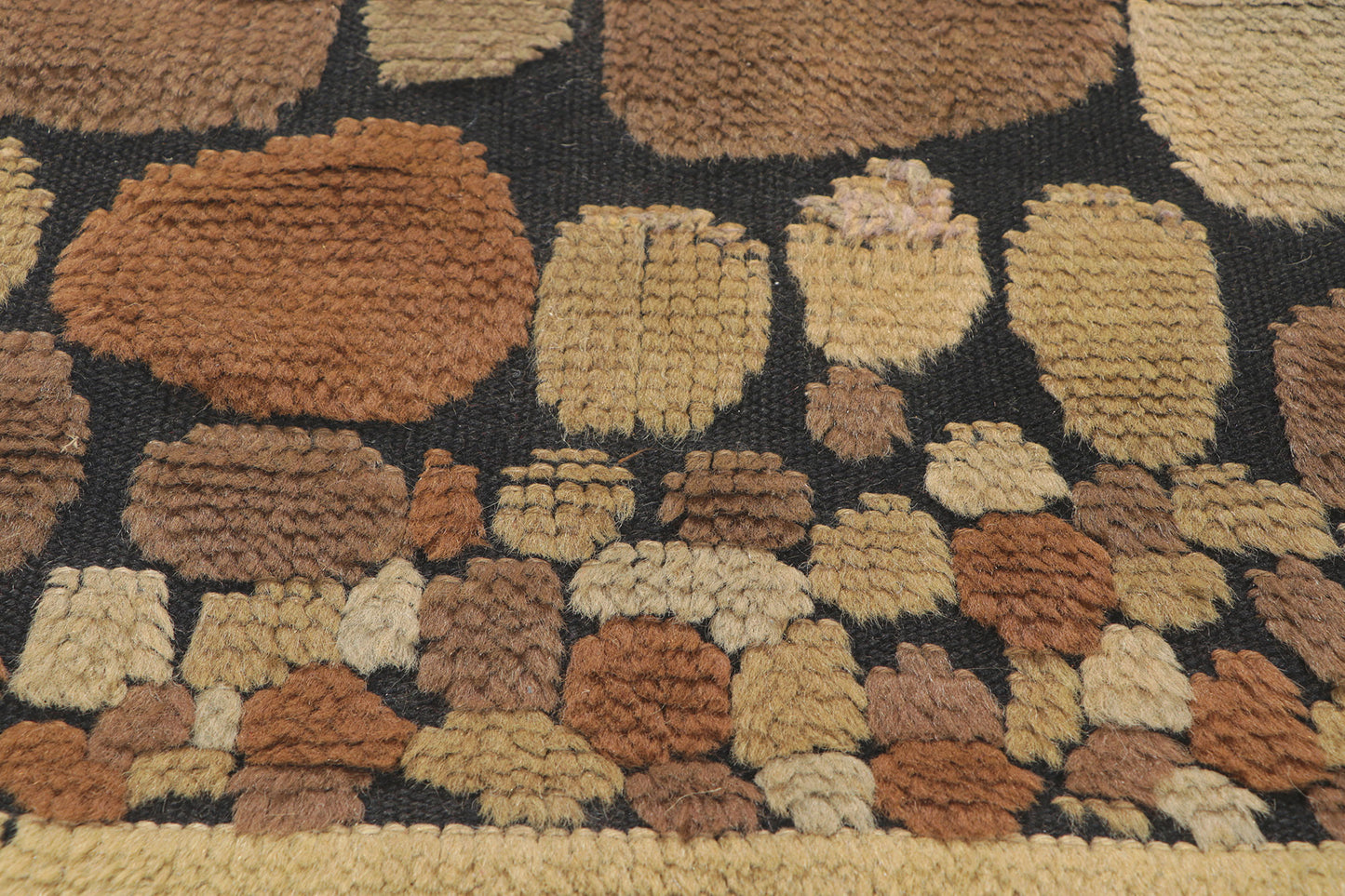 5 x 9 Vintage Swedish Relief Halv-Flossa Rug 78491