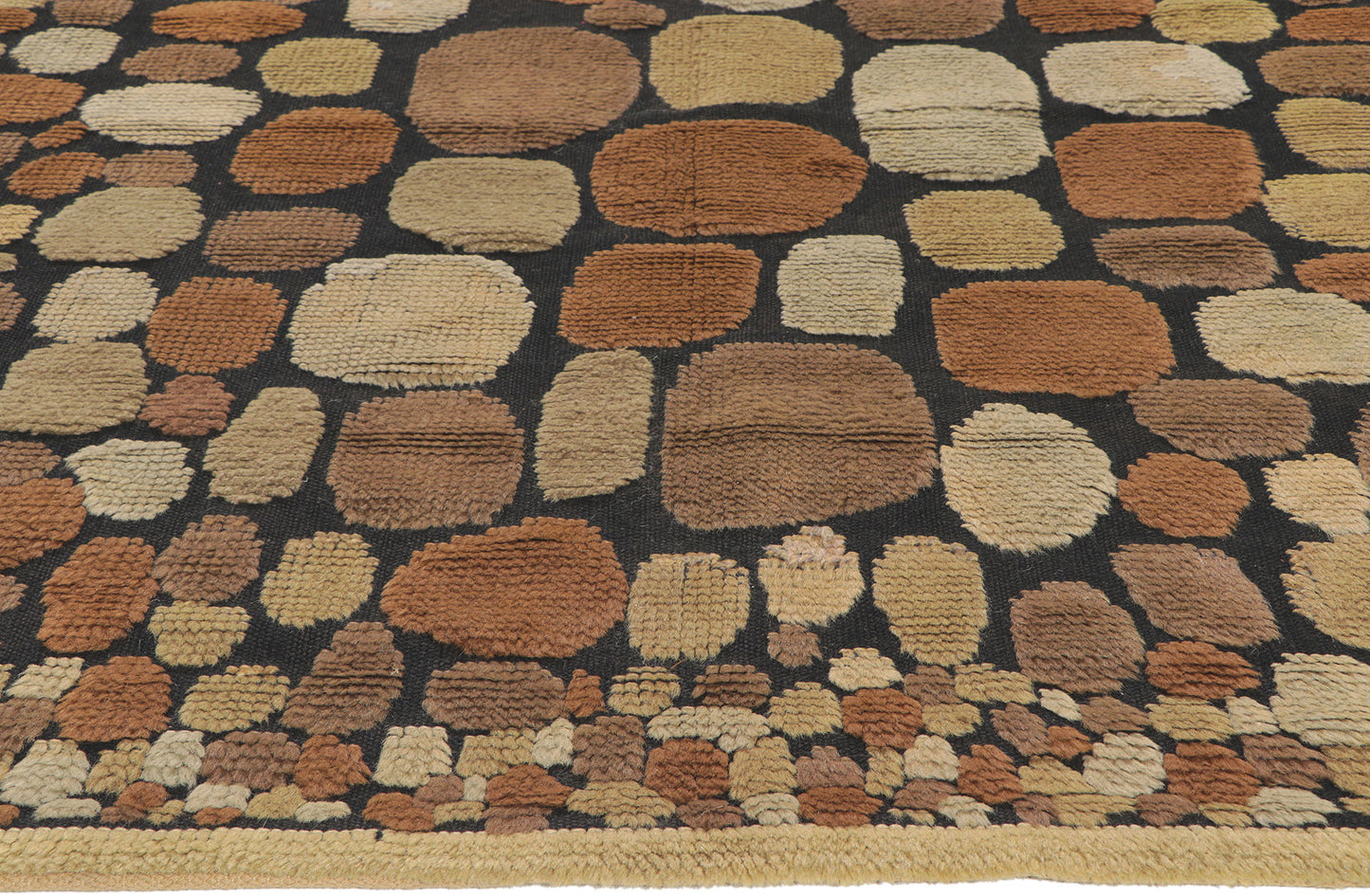 5 x 9 Vintage Swedish Relief Halv-Flossa Rug 78491
