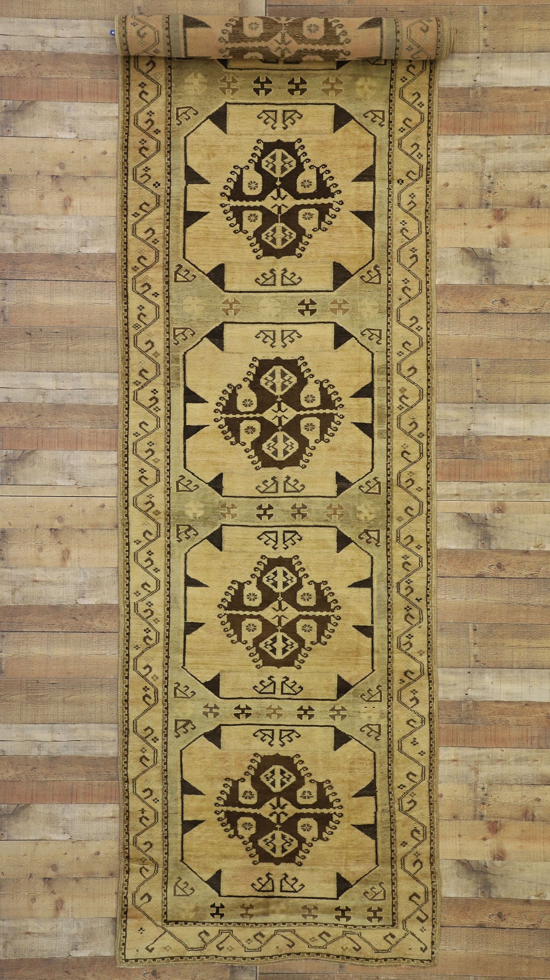 4 x 16 Vintage Oushak Rug 50046