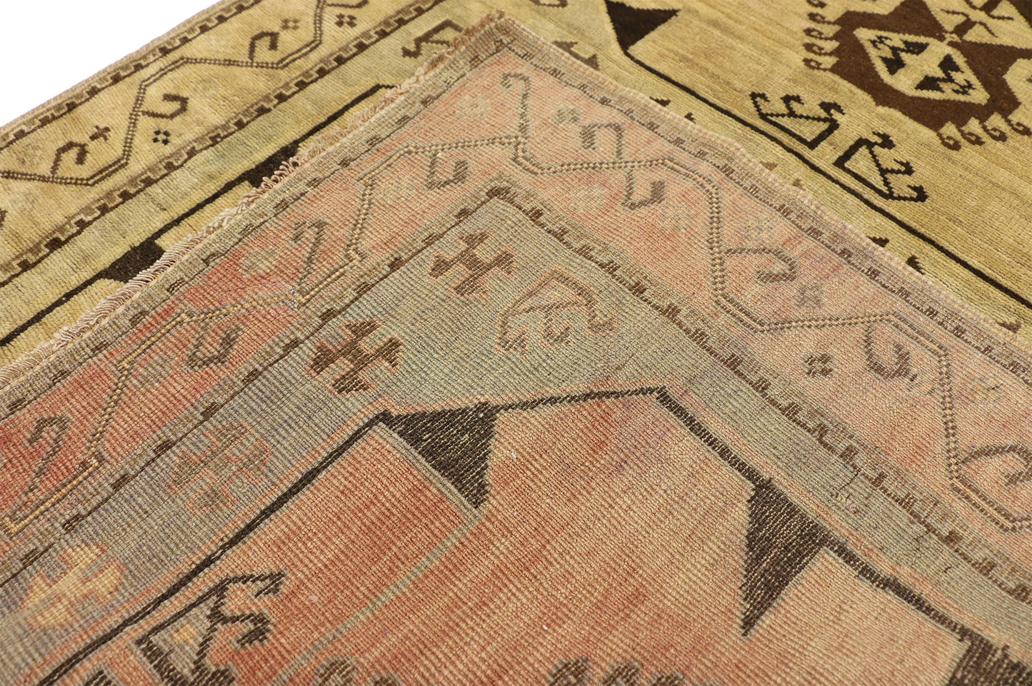 4 x 16 Vintage Oushak Rug 50046