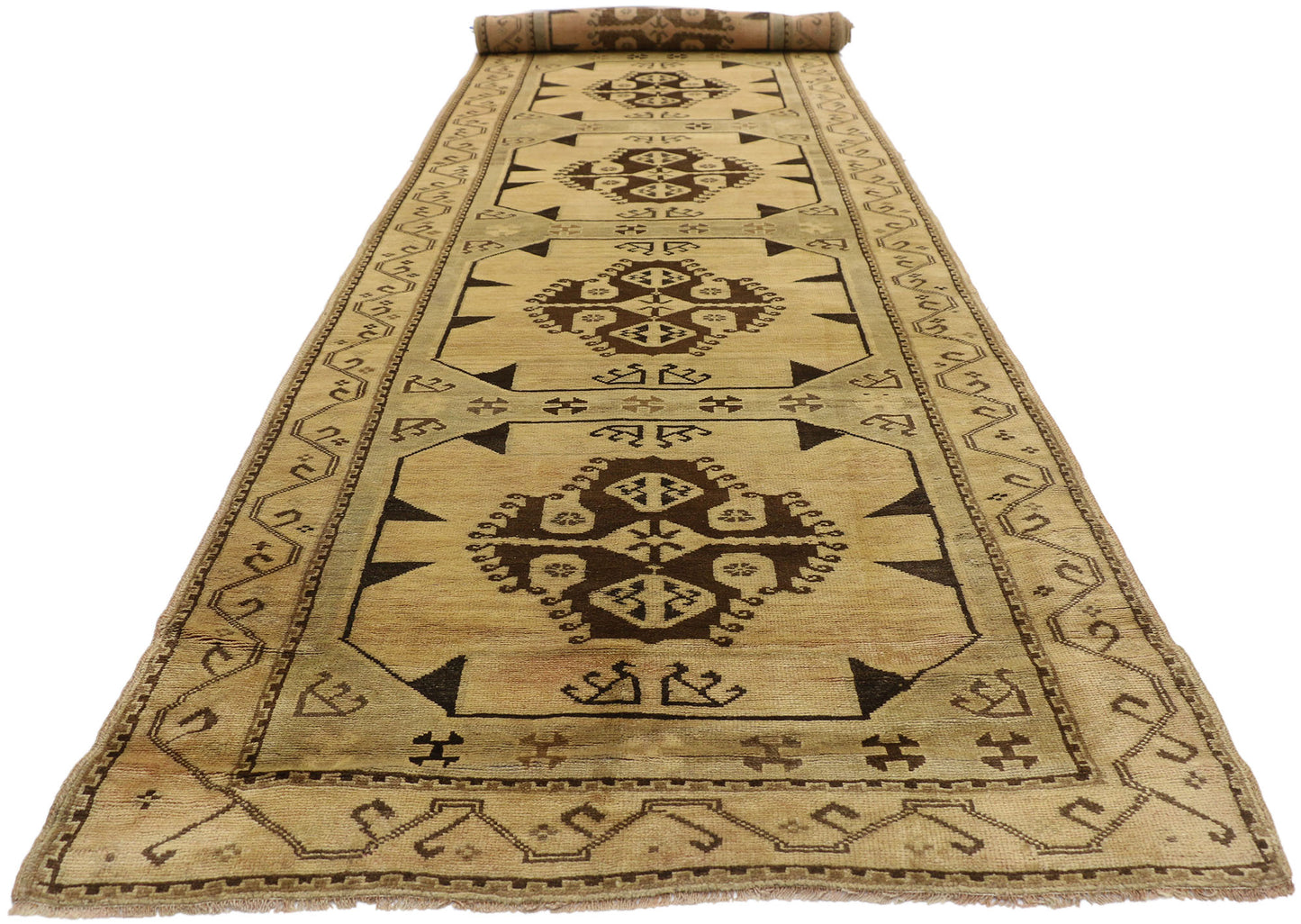 4 x 16 Vintage Oushak Rug 50046