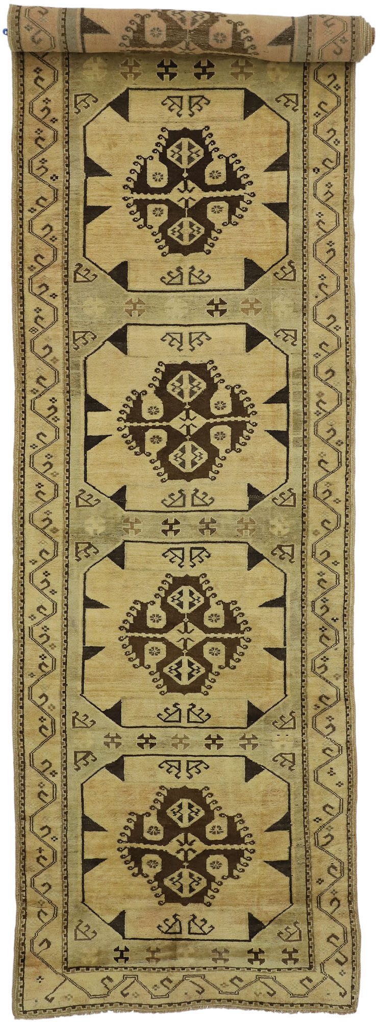 4 x 16 Vintage Oushak Rug 50046